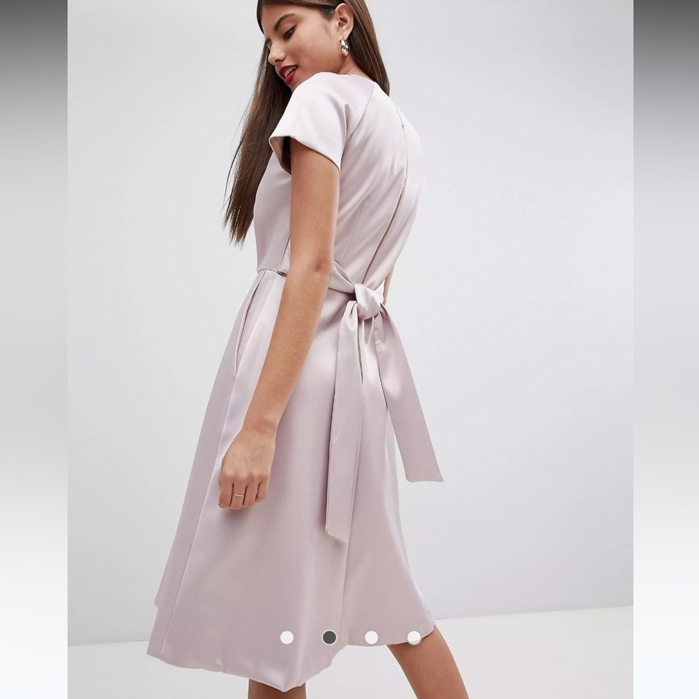Closet London tie waist blush dress brand new - Picture 6 of 8